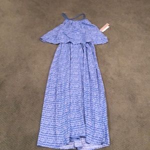 Long Blue and White Dress, Kids Size XL!